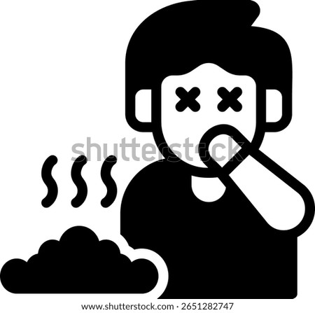 Stink Icon Glyph Vector Illustration