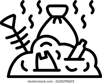 Stink Icon Line Vector Illustration