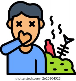 Stink Icon Lineal Color Vector Illustration