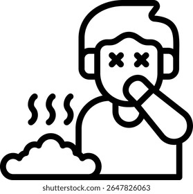 Stink Icon Ilustración vectorial de contorno