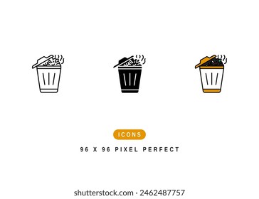 Stink Icon. Smell Bad Food Decay Pictogram Graphic Illustration. Isolated Simple Line Icon For Infographic, App and Web Button.