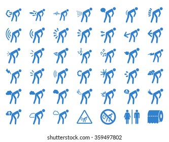 Stink Sick Men Icon Set