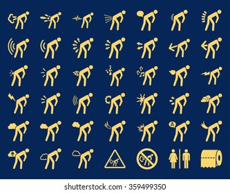 Stink Sick Men Icon Set