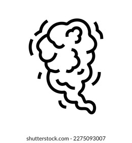 stink smell line icon vector. stink smell sign. isolated contour symbol black illustration