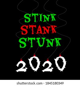 Stink Stank Stunk - stole Christmas card, poster, background 