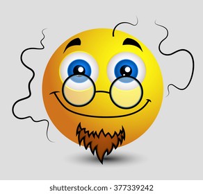 Stinky Cartoon Professor Emoticon