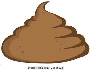 Stinky Pile Of Poop.Vector Illustration