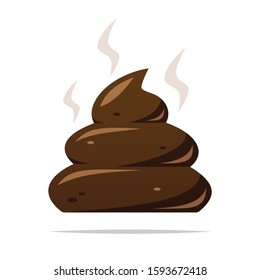 Stinky poop vector isolated illustration