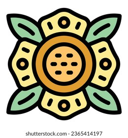 Gestricke Tombola-Symbolumrandung Tropische Pflanze. Floraler Dschungelfarben