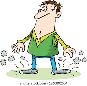 stinky socks on the foots - Vector
