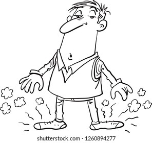 stinky socks on the foots - Vector
