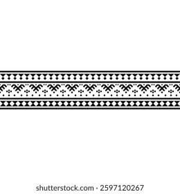 Stipe seamless geometric tribal pattern featuring repeating square shapes. Black and white ethnic design, ideal for wallpapers, fabrics, and modern digital art.	 EPS10