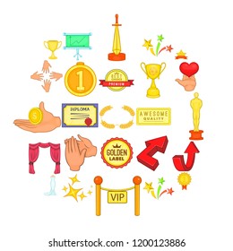 Stipend icons set. Cartoon set of 25 stipend vector icons for web isolated on white background