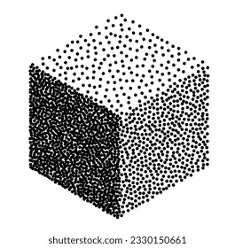 Cubo sencillo sobre fondo blanco. 3 d forma vectorial.