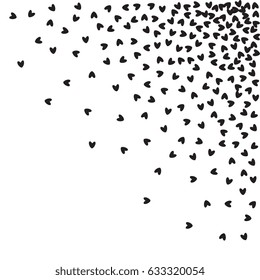 Stipple Dot Backgrounds with Black and White Hearts. Halftone Pattern or Texture. Vector Illustration