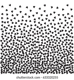 Stipple Dot Backgrounds with Black and White Hearts. Halftone Pattern or Texture. Vector Illustration