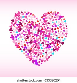 Stipple Dot Backgrounds with Little Pink Hearts. Halftone Pattern or Texture. Vector Illustration