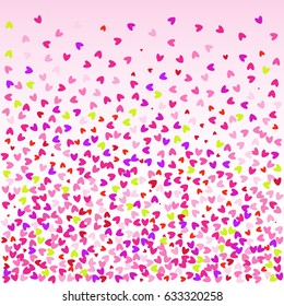 Stipple Dot Backgrounds with Little Pink Hearts. Halftone Pattern or Texture. Vector Illustration