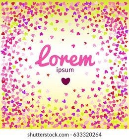 Stipple Dot Backgrounds with Little Pink Hearts. Halftone Pattern or Texture. Vector Illustration