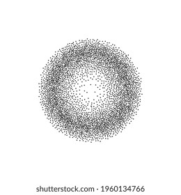 Stipple Dot Round Background, Halftone Circle Pattern for Web Layout with Light Gradient. Vector Texture with Dots and Gradients