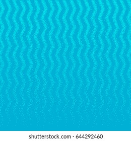 Stipple dots effect abstract background. Halftone pattern. Sea marina turquoise colors. Wave zigzag texture.