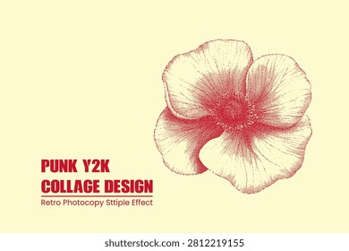 Stipple effect flower illustration