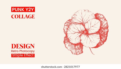 Stipple effect illustration flower