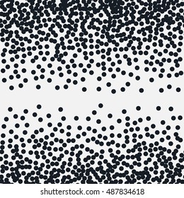 Stipple pattern for design. Monochromatic minimalistic geometric pattern with randomly located circles.