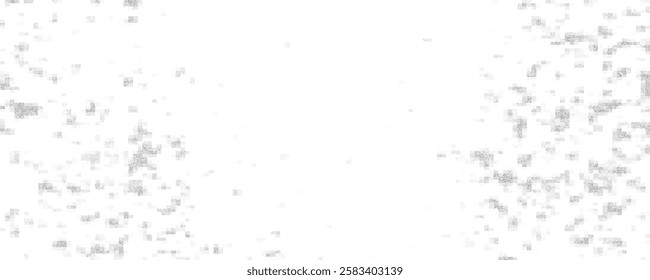 Stipple pattern, dotted geometric background. Stippling, dotwork drawing, shading using dots. Pixel disintegration, random halftone effect. White noise grainy texture.