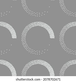 Patrón ininterrumpido en estilo retro sobre fondo gris. La textura vectorial de pezón se puede usar para el diseño de tela.