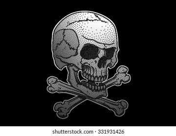 stipple skull