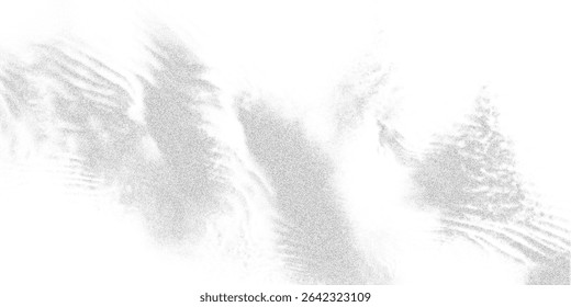 Stippled distortion with wave-like shadows and ripple pattern. Soft dissolve in abstract monochrome texture. Vector illustration