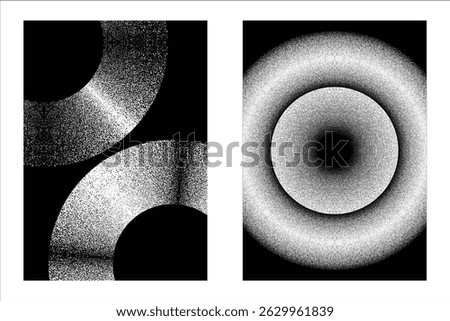 Stippled energy fields – abstract vector illustration of grainy vector composition Ideal design for social media, cover, banner, flyer, ads.
