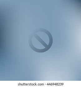 Stippled forbidden sign isolated stock vector icon illustration