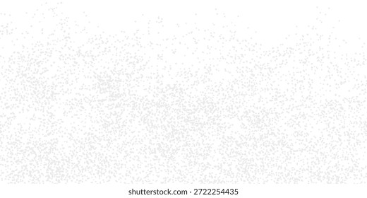 Textura de gradiente pontilhada. Fundo pontilhado de grão desbotante. Superfície de ruído grunge pulverizada. Pontos pretos, manchas, partículas manchas, poeira, pontos papel de parede. Sutil meio-tom areia arenosa sobreposição. Vetor