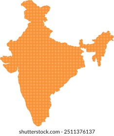 Ilustración vectorial del mapa de Stippled India
