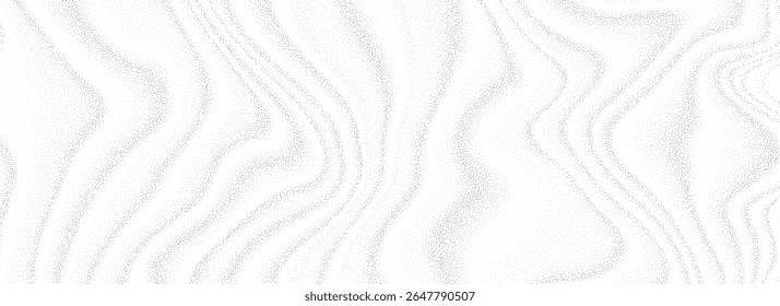 Fundo arenoso líquido pontilhado. Textura ondulada pontilhada fluida. Sobreposição abstrata de partículas de fumaça. Fundo de gradiente granuloso grunge para banner, cartaz, folheto. Grânulos e manchas vetoriais