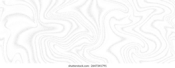 Fundo arenoso líquido pontilhado. Textura ondulada fluida fluida. Abstrato pontilhado partículas de fumaça sobreposição. Fundo de gradiente granuloso grunge para banner, cartaz, folheto. Grânulos e manchas vetoriais