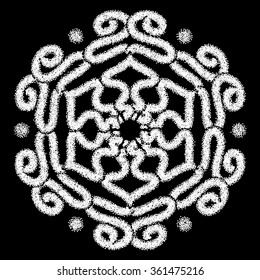 Stippled Mandala   - vector illustration 
