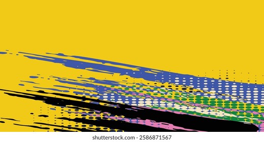 Stippled radial brush strokes. Grain dotted gradient collection. Grunge sprinkle spray texture. Dirty dust sand noise round elements. Splattered dotted overlay set. Black splashed stains spots vector