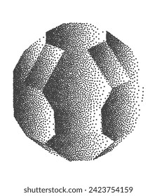 Textura de pelota de fútbol reprimida en vectores blanco y negro