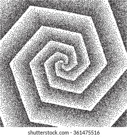 Stippled  Spiral Background   - vector illustration 