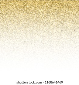 Stippling abstract dotted background for your design. Sparkling effect vector. Golden dots pattern isolated on the white background. Vector abstract gold glitter design element.
