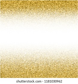 Stippling abstract dotted background for your design. Sparkling effect vector. Golden dots pattern isolated on the white background. Vector abstract gold glitter design element.