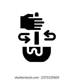 stir glyph icon illustration vector graphic. Simple element illustration vector graphic, suitable for app, websites, and presentations isolated on white background