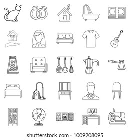 Stirpes icons set. Outline set of 25 stirpes vector icons for web isolated on white background