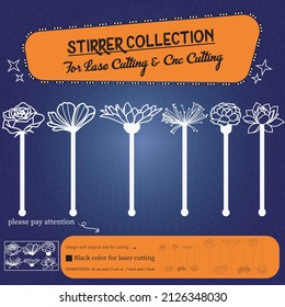 stirrer collection for laser cutting and cnc cutting. please pay attention to bottom file.The original size layout is at the bottom of the file
