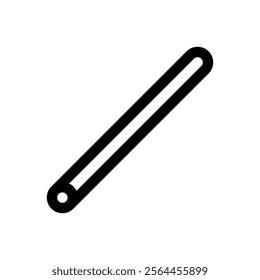 Stirring rod. Editable stroke vector icon.