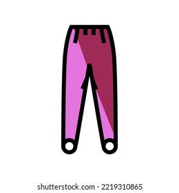 stirrup pants apparel color icon vector. stirrup pants apparel sign. isolated symbol illustration