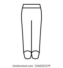 stirrup pants apparel line icon vector. stirrup pants apparel sign. isolated contour symbol black illustration